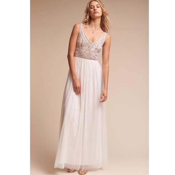 BHLDN Dresses & Skirts - Anthropologie BHLDN White Sterling Dress NWOT